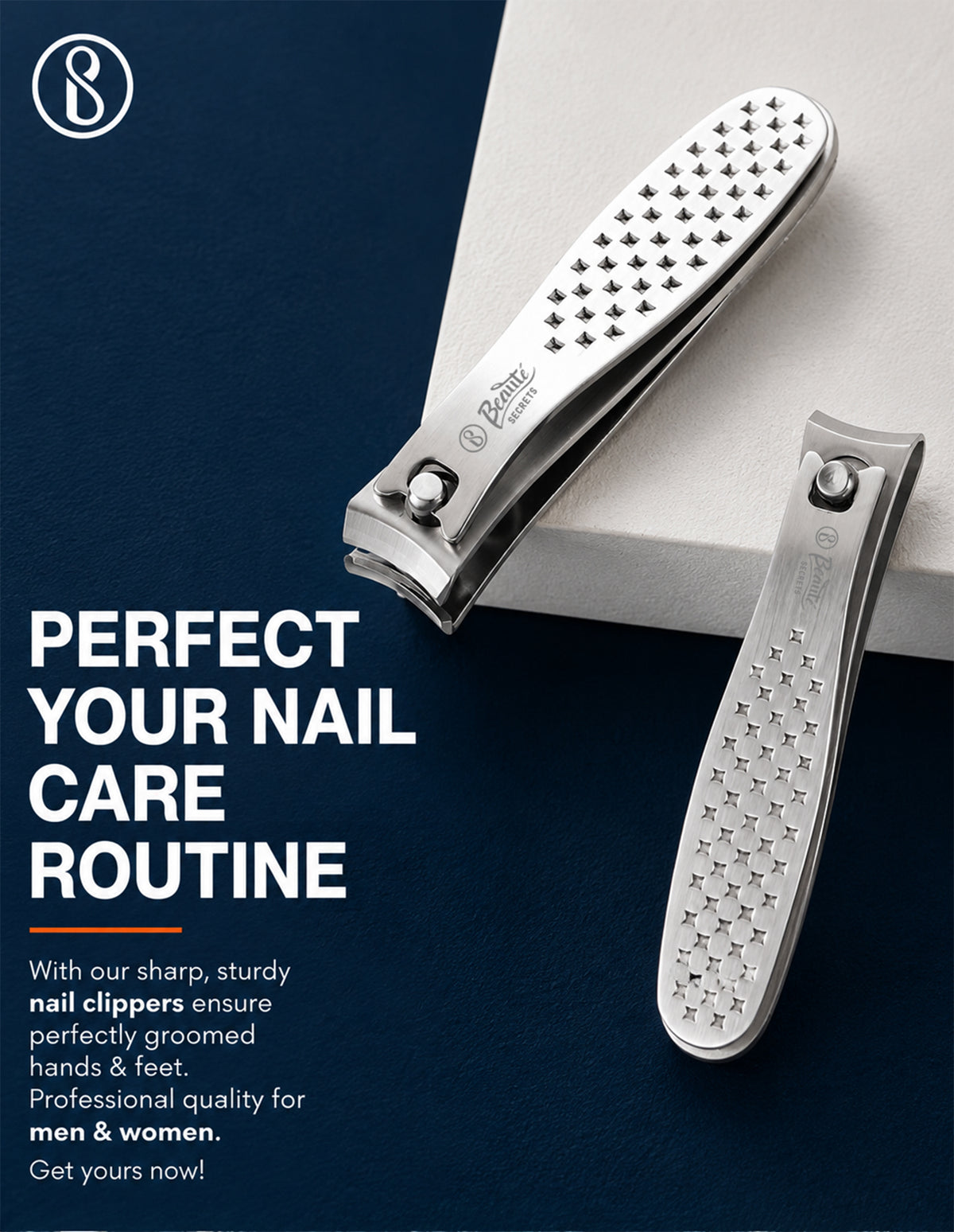 Beauté Secrets Nail Cutter - Professional Nail Clipper with Curved Blade