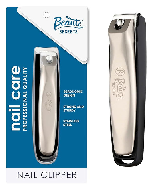 Beauté Secrets Nail Clippers, Sharp Fingernail and Toenail Clipper with Catcher