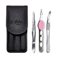 Beauté Secrets Professional 3-Piece Tweezer Set with Travel Case | Wide Slant, Precision Point & Slant Tip Tweezers | Stainless Steel Eyebrow & Facial Hair Removal Kit