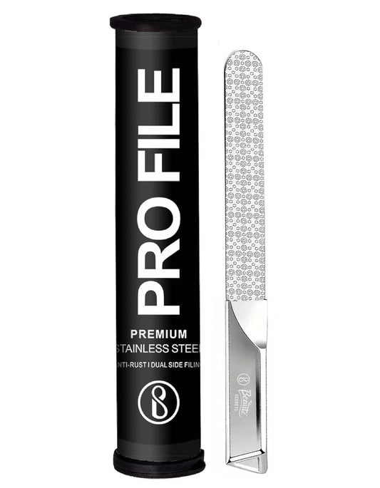 Beauté Secrets Premium Stainless Steel Nail File with Protective Case | Professional Double-Sided Nail Filer for Smooth Shaping For Women & Men
