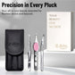 Beauté Secrets Professional 3-Piece Tweezer Set with Travel Case | Wide Slant, Precision Point & Slant Tip Tweezers | Stainless Steel Eyebrow & Facial Hair Removal Kit