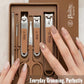 Beauté Secrets Nail Cutter Set | Manicure Pedicure Kit | Nail Grooming Set | Nail Care Kit | Stainless Steel Nail Cutter | Professional Manicure Set | Pedicure Tools Kit for Men & Women, Brown