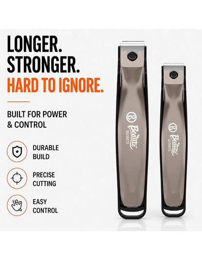 Beauté Secrets 2 Pieces Nail Cutter Set with Catcher