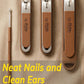 Beauté Secrets Nail Cutter Set | Manicure Pedicure Kit | Nail Grooming Set | Nail Care Kit | Stainless Steel Nail Cutter | Professional Manicure Set | Pedicure Tools Kit for Men & Women, Brown