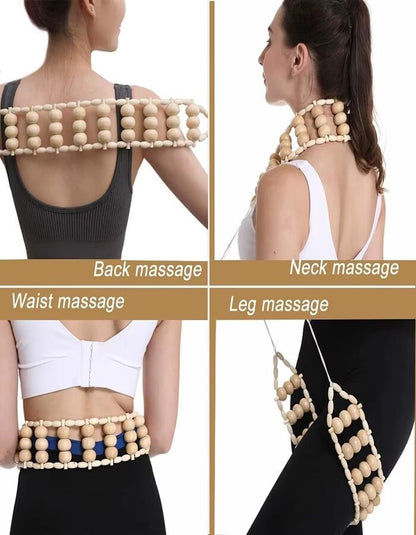 Beauté Secrets Wooden Anti Cellulite Massager & Lymphatic Drainage Massage Tool