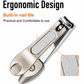 Beauté Secrets Nail Clippers with Nail File, Anti Splash Nail Clipper Set for Thick Nails,Medical Grade Stainless Steel Professional Nail Cutter,Sharp and Durable fingernail Clipper for Men and Women(Gold)