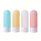 Beauté Secrets Travel Bottles 60ml Set of 4 | Leakproof Silicone Refillable Travel Size Toiletry Containers for Shampoo, Lotion, Conditioner | TSA Approved Mini Travel Bottles