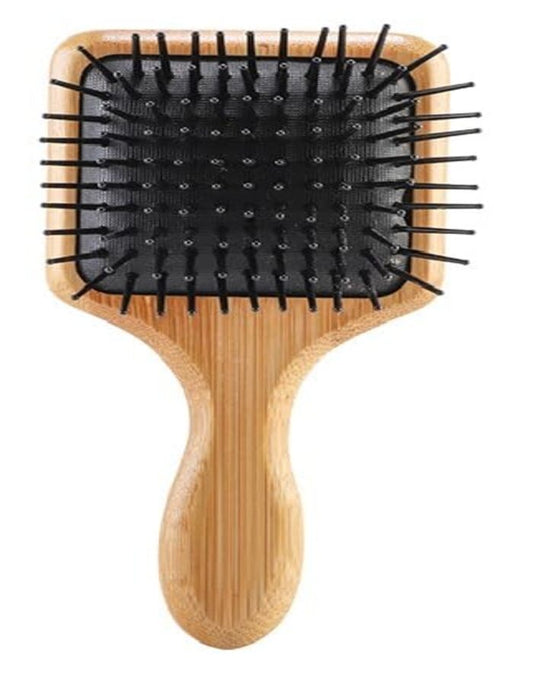 Beauté Secrets Wooden Paddle Hair Brush, Wooden scalp massager for hair growth, Smooth Detangling Brush for Men & Women, Brown