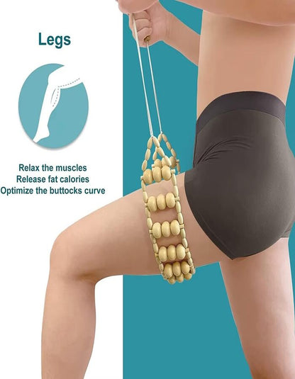 Beauté Secrets Wooden Anti Cellulite Massager & Lymphatic Drainage Massage Tool