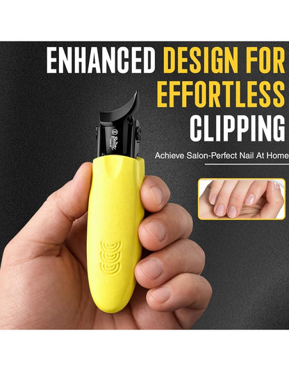 Beauté Secrets Ingrown Toenail Clipper with Slanted Curved Blade | Wide Jaw Stainless Steel Nail Clipper for Thick Nails | Precision Angled Nail Clipper for Men & Women, Green