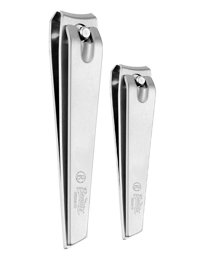 Beauté Secrets Set of 2 Nail Clippers, Toenail Clippers, Fingernail Clipper Cutters