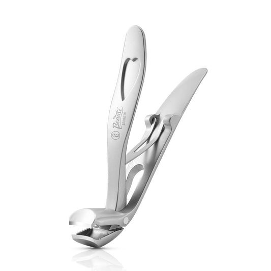 Beauté Secrets Angled Head Nail Clippers for Seniors - Ergonomic Toenail Clipper for Thick Nails, Premium Steel Nail Cutter