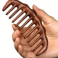 Beauté Secrets Wide Tooth Wooden Comb for Hair Detangling | Wooden scalp massager for hair growth