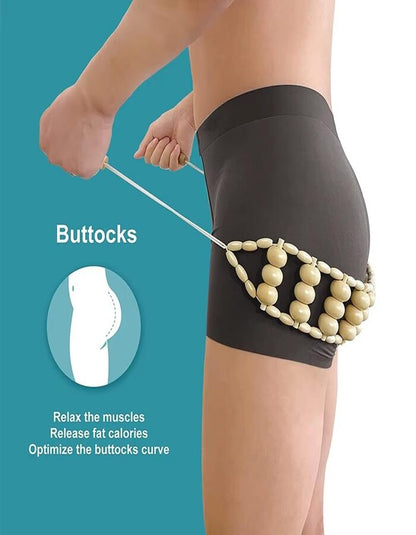 Beauté Secrets Wooden Anti Cellulite Massager & Lymphatic Drainage Massage Tool