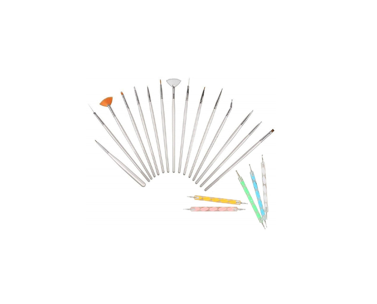 Beauté Secrets 20 Pcs Nail Art Brushes