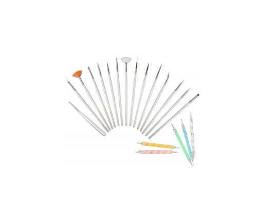 Beauté Secrets 20 Pcs Nail Art Brushes