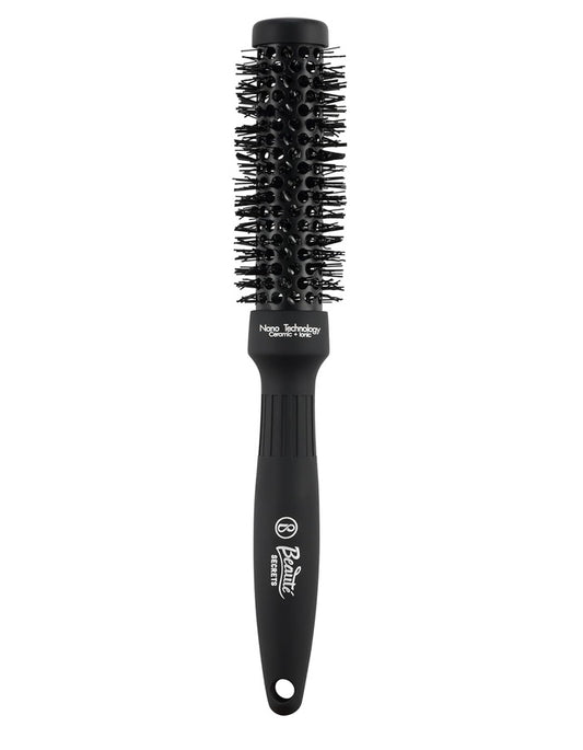 Beauté Secrets Ceramic Round Brush for Blow Drying, 1 Inch Professional Ion Thermal Barrel Hairbrush