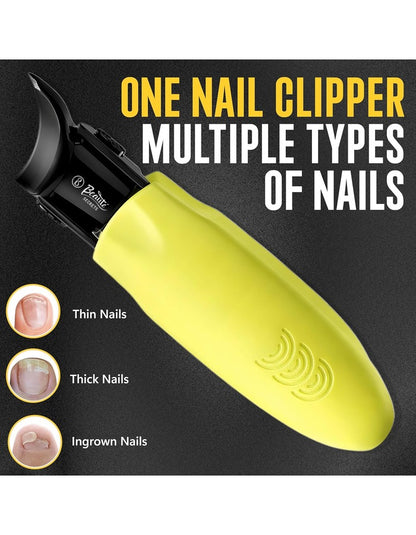Beauté Secrets Ingrown Toenail Clipper with Slanted Curved Blade | Wide Jaw Stainless Steel Nail Clipper for Thick Nails | Precision Angled Nail Clipper for Men & Women, Green