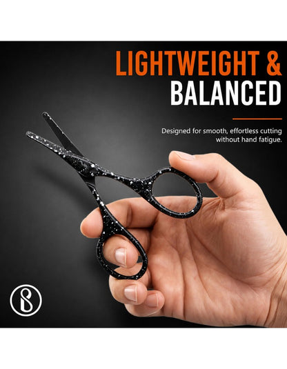 Beauté Secrets Scissors for Hair Cutting, Rounded Facial Hair Nasal Scissors