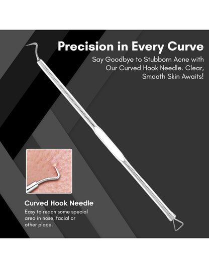 Beauté Secrets Stainless Steel Anti-Slid Handle Blackhead Remover Tools