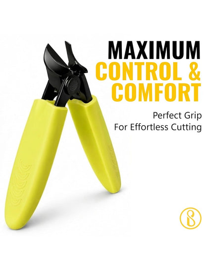 Beauté Secrets Ingrown Toenail Clipper with Slanted Curved Blade | Wide Jaw Stainless Steel Nail Clipper for Thick Nails | Precision Angled Nail Clipper for Men & Women, Green