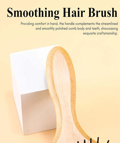 Beauté Secrets Wooden Paddle Hair Brush, Wooden scalp massager for hair growth, Smooth Detangling Brush for Men & Women, Brown