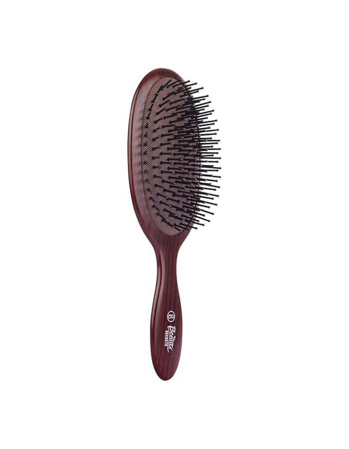 Beauté Secrets Hair Brush for Women & Men | Detangling Hair Brush for Frizz-Free Smooth Hair | Comb Brush for Long, Thick, Curly & Straight Hair | Wooden Handle Scalp Massage Brush