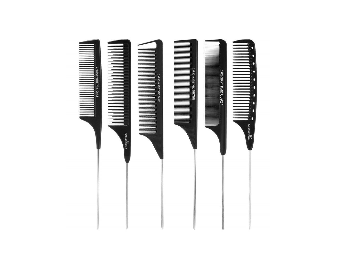 Beauté Secrets 6 Piece Teasing Comb Set