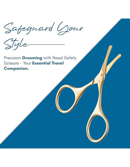 Beauté Secrets Scissors for Hair Cutting, Rounded Facial Hair Nasal Scissors