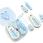 Beauté Secrets 6pcs Baby Nail Care Set | Baby Nail Cutter, Scissors, File, Nose Tweezers, Ear Pick & Bath Thermometer | New Born Grooming Kit