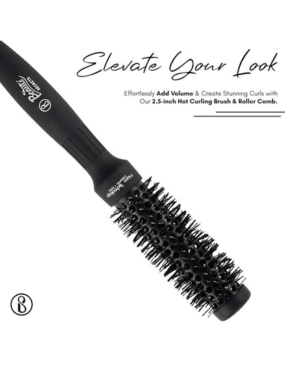 Beauté Secrets Ceramic Round Brush for Blow Drying, 1 Inch Professional Ion Thermal Barrel Hairbrush