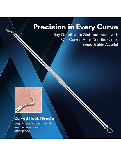 Beauté Secrets Blackhead Acne Removal Needle Kit 4 Pcs Cleaning Tools