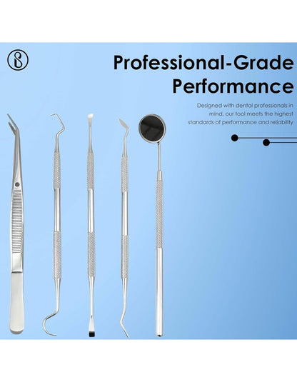 Beauté Secrets Dental Tools, Dental Pick Set 5Pcs Tooth Scraper