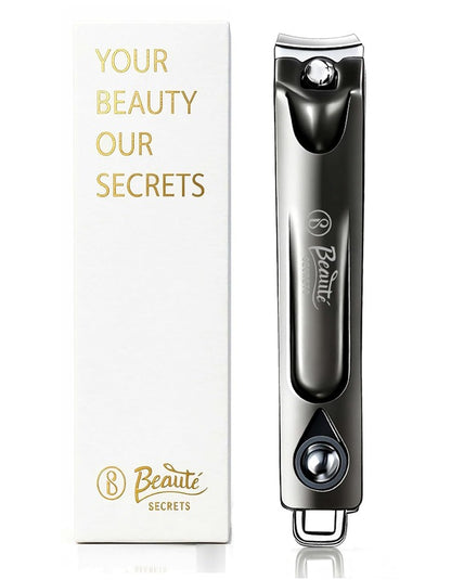 Beauté Secrets Adult Nail Cutter with Inbuilt Nail Filer | Premium Stainless Steel Nail Clipper | Ultra Sharp Heavy Duty Nail Trimmer for Men & Women | Professional Grooming Tool