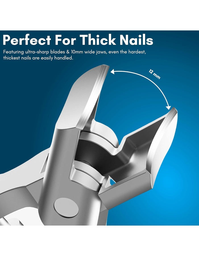 Beauté Secrets Thick Toe Nail Cutter with 10mm wide Jaw Opening, Self Locking Nail Clipper