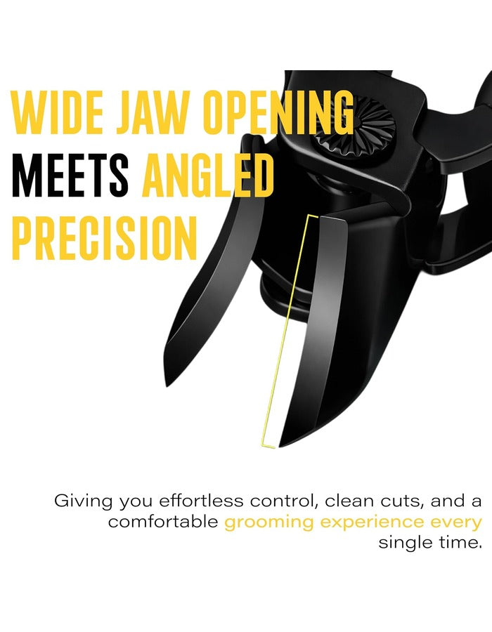 Beauté Secrets Ingrown Toenail Clipper with Slanted Curved Blade | Wide Jaw Stainless Steel Nail Clipper for Thick Nails | Precision Angled Nail Clipper for Men & Women, Green