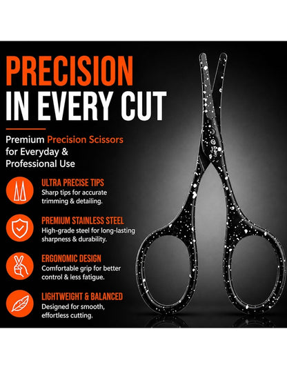 Beauté Secrets Scissors for Hair Cutting, Rounded Facial Hair Nasal Scissors