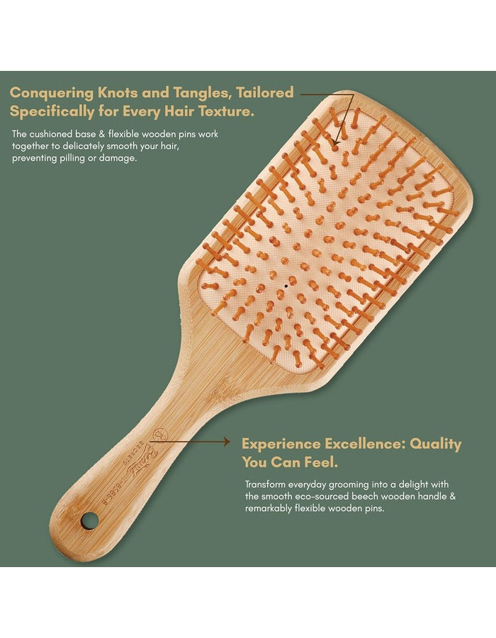 Beauté Secrets Wooden Paddle Hair Brush