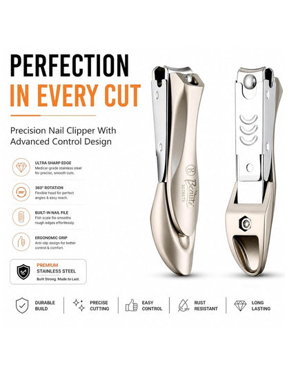 Beauté Secrets Nail Cutter Clippers With Curved Nail File