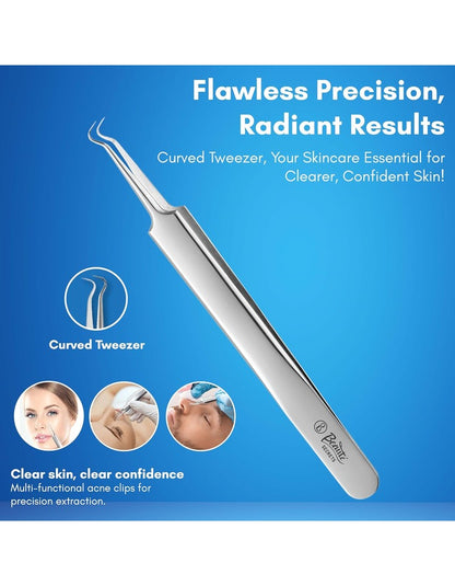 Beauté Secrets Acne Extractor Kit, Blackhead Tweezers and Needle, Pimple Remover tools