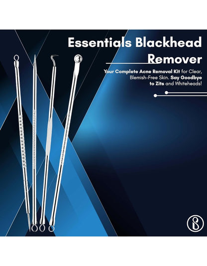 Beauté Secrets Blackhead Acne Removal Needle Kit 4 Pcs Cleaning Tools