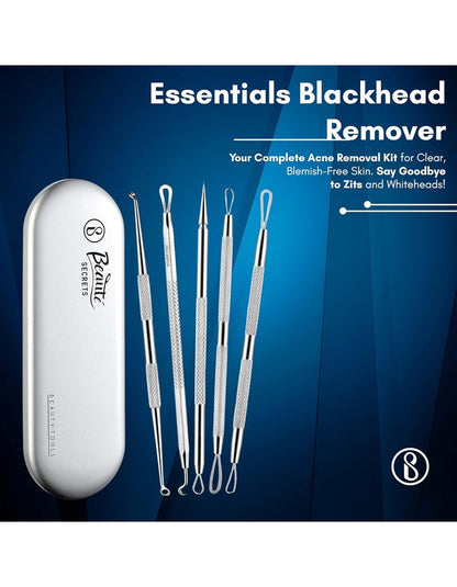Beauté Secrets Blackhead Remover Pimple Extractor Tool, Acne Removal Kit