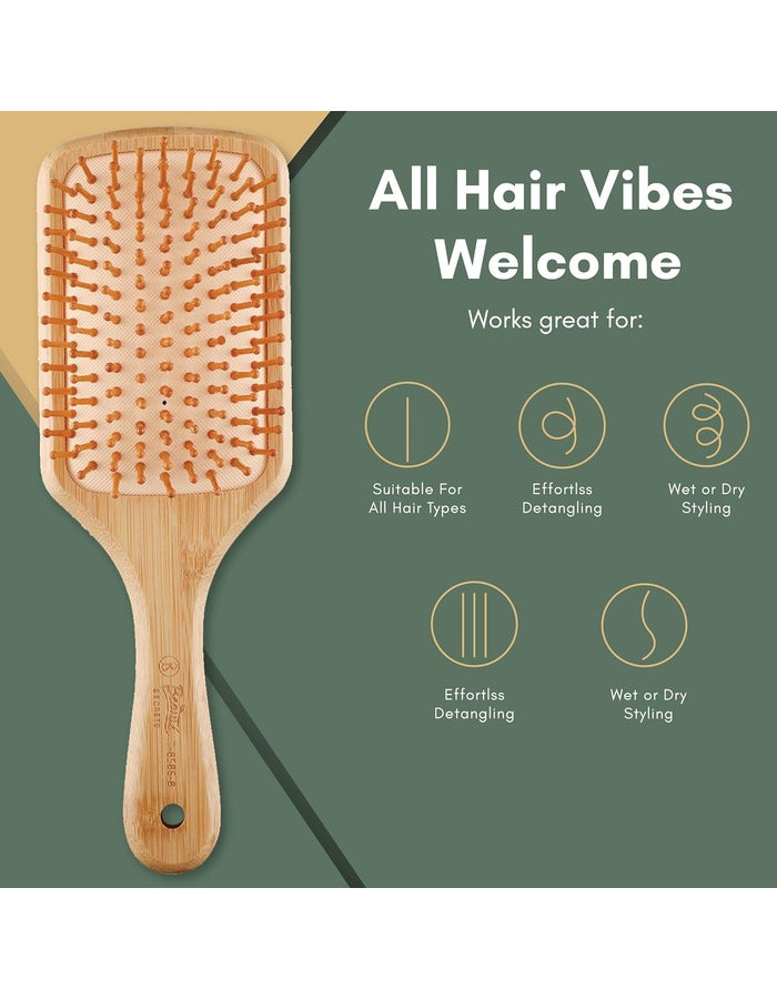 Beauté Secrets Wooden Paddle Hair Brush