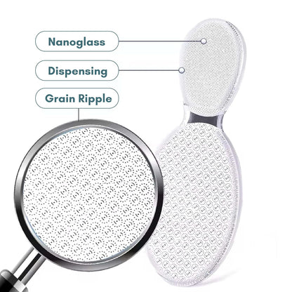 Beauté Secrets Glass Foot File, 8-Shaped Foot Scrubber for Dead Skin, Callus Remover, Heel Scrubber