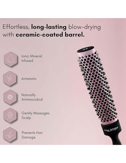 Beauté Secrets Thermo Ceramic Hot Curl Oval Barrel Brush,Roller Hair brush for Blow Drying