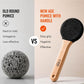 Beauté Secrets Double-Sided Pumice Stone Foot Scrubber with Wooden Handle | Callus Remover for Feet | Dead Skin & Cracked Heel Remover