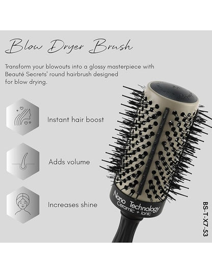 Beauté Secrets Super Gentle Round Brush for Blow Out - Salon Quality Hair Brushes