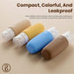 Beauté Secrets Reusable Travel Bottles Set (4 x 90ml) – Leakproof Silicone Squeezable Containers for Shampoo, Lotion & Toiletries | Refillable, TSA Approved, Multicolor