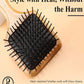 Beauté Secrets Wooden Paddle Hair Brush, Wooden scalp massager for hair growth, Smooth Detangling Brush for Men & Women, Brown