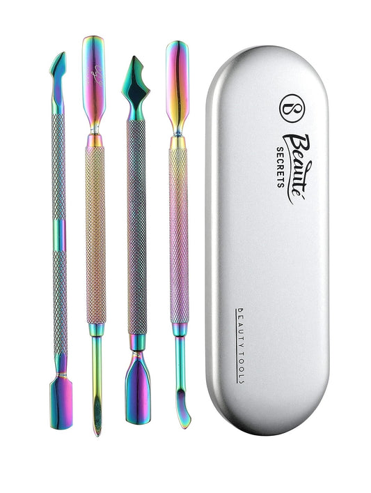 Beauté Secrets Cuticle Pusher Kit - Dual End Nail Gel Polish Removal Pushers